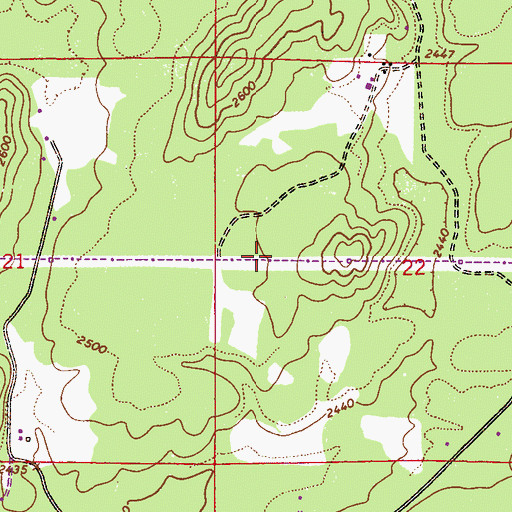 Topographic Map of Strong Creek, ID