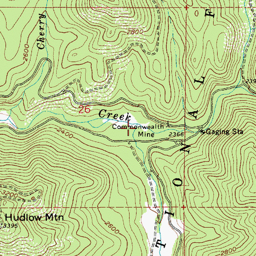 Topographic Map of Stump Creek, ID