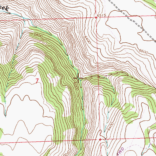 Topographic Map of Stump Hollow, ID