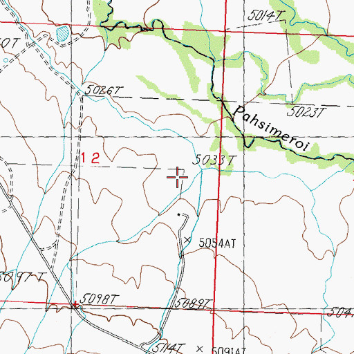 Topographic Map of Sulphur Creek, ID