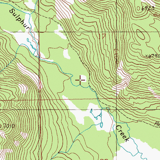 Topographic Map of Sulphur Creek Trail, ID