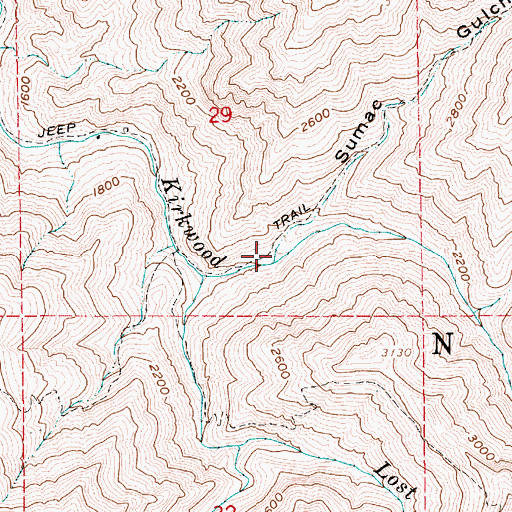 Topographic Map of Sumac Gulch, ID