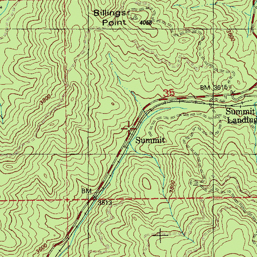 Topographic Map of Summit, ID