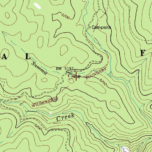 Topographic Map of Summit Creek, ID