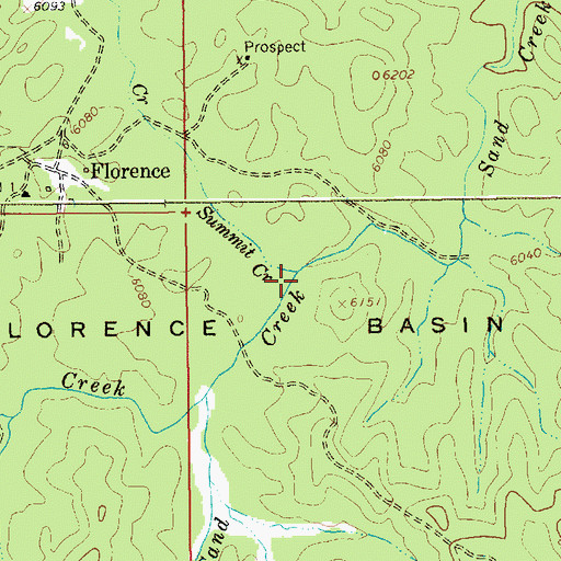 Topographic Map of Summit Creek, ID