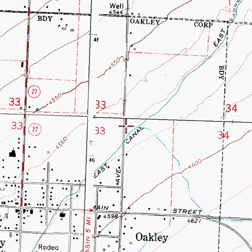 Topographic Map of Summit Creek, ID