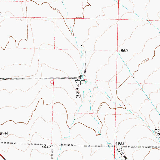 Topographic Map of Summit Creek, ID