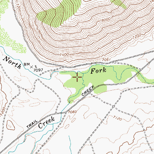 Topographic Map of Summit Creek, ID