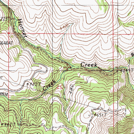 Topographic Map of Summit Creek, ID