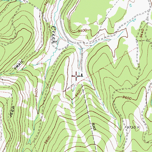 Topographic Map of Sunrise Peak Ski Area, AZ