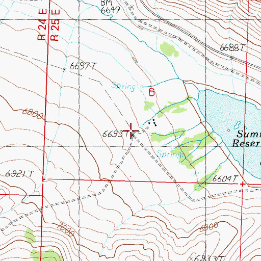 Topographic Map of Summit Ranch, ID