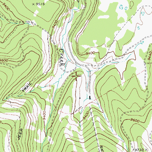 Topographic Map of Sunrise Ski Lodge, AZ