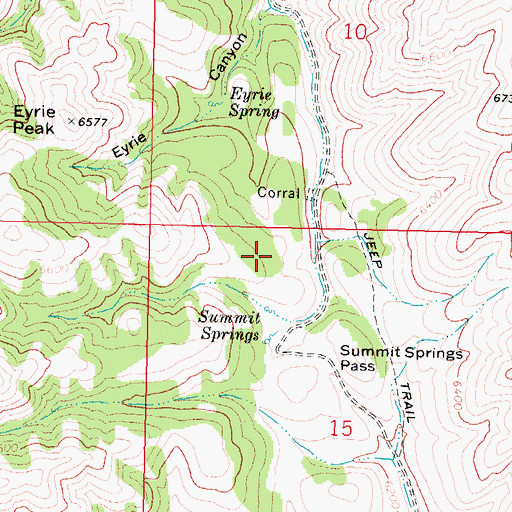 Topographic Map of Summit Springs, ID