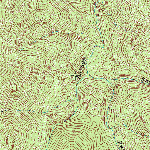 Topographic Map of Sun Creek, ID