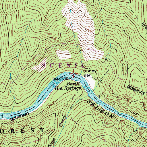 Topographic Map of Sunny Bar, ID