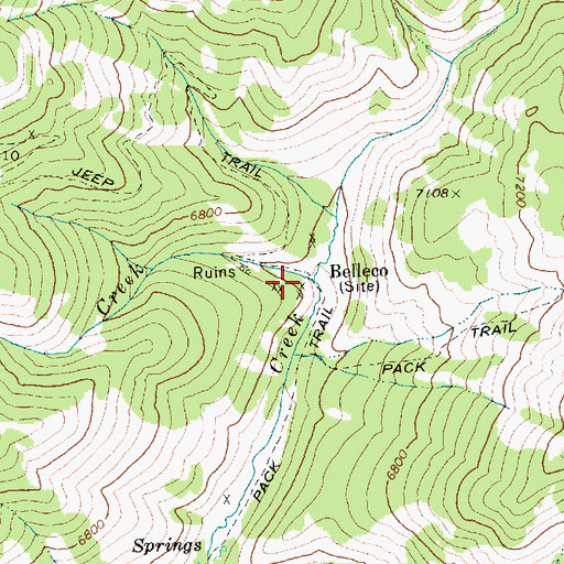 Topographic Map of Sunnyside Creek, ID