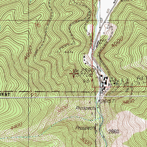 Topographic Map of Sunshine Mine, ID