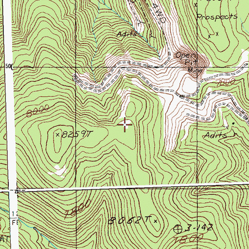 Topographic Map of Sunshine Mine, ID