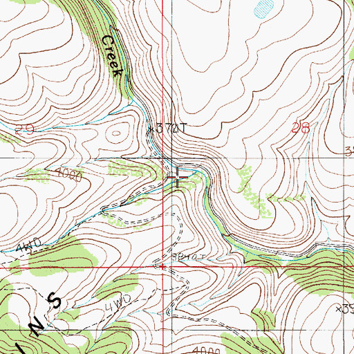 Topographic Map of Surdam Gulch, ID
