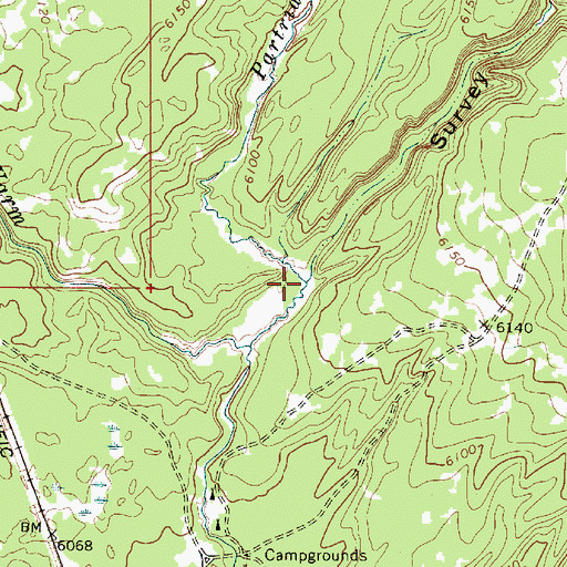 Topographic Map of Survey Draw, ID