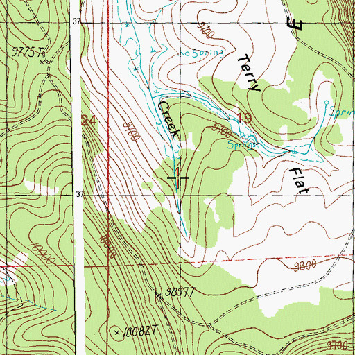 Topographic Map of Terry Number Three Tank, AZ