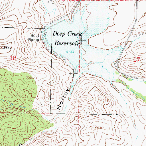 Topographic Map of Susan Hollow, ID