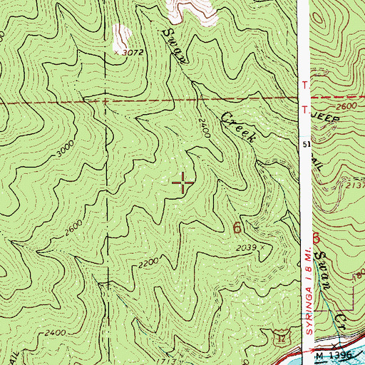 Topographic Map of Suttler Creek, ID