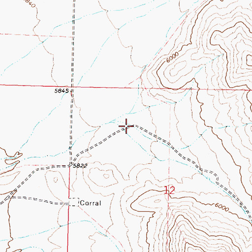 Topographic Map of Sutton Canyon, ID