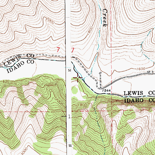 Topographic Map of Suzie Creek, ID