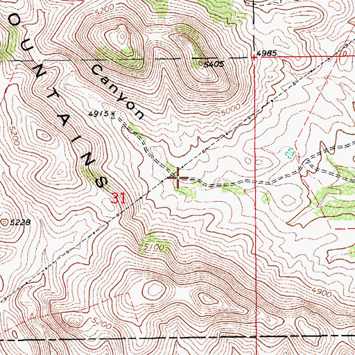 Topographic Map of Dial Canyon, AZ