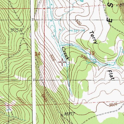 Topographic Map of Terry Number Two Tank, AZ