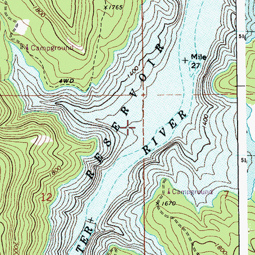 Topographic Map of Swamp Creek, ID