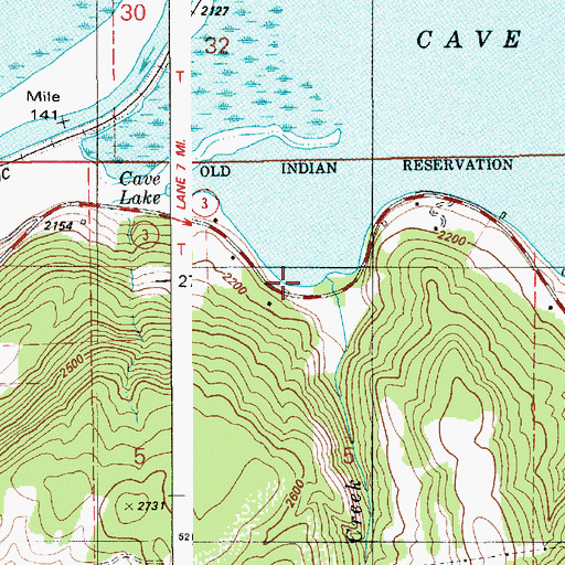 Topographic Map of Swan Creek, ID