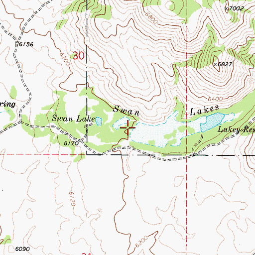 Topographic Map of Swan Lake Gulch, ID