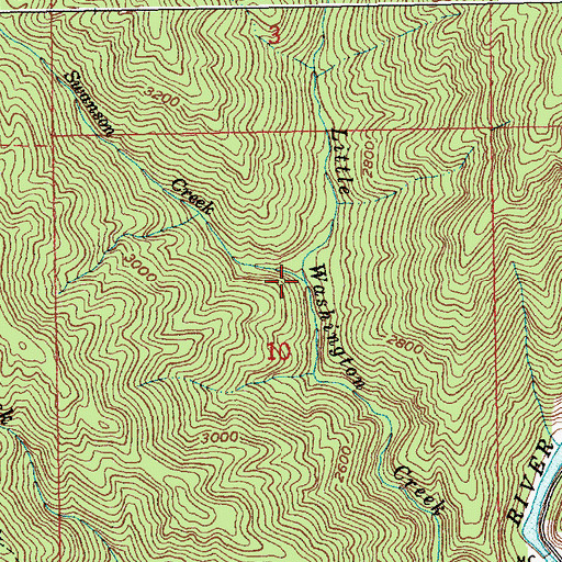 Topographic Map of Swanson Creek, ID