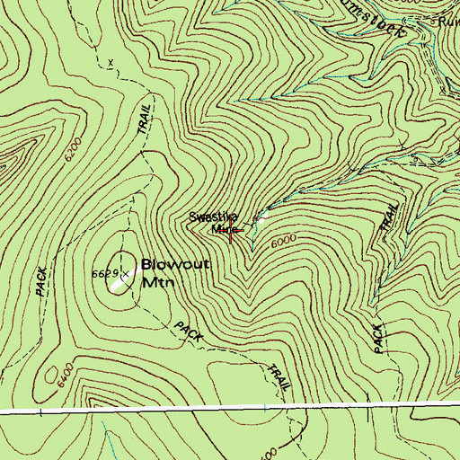 Topographic Map of Swastika Mine, ID