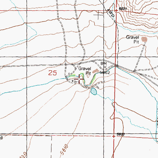Topographic Map of Swauger Ditch, ID