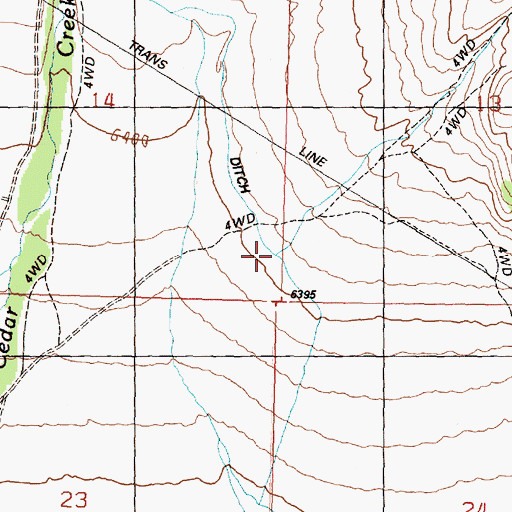 Topographic Map of Swauger Gulch, ID