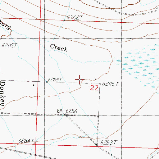 Topographic Map of Swauger Ranch (historical), ID