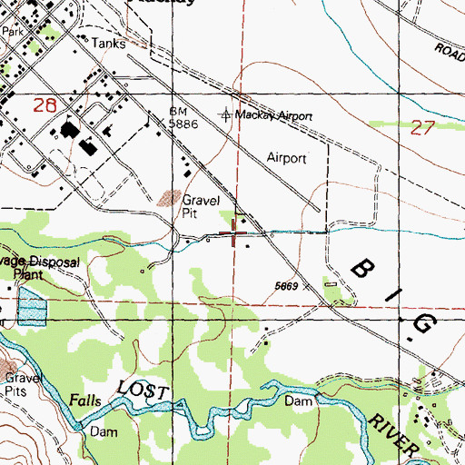 Topographic Map of Swauger Slough, ID