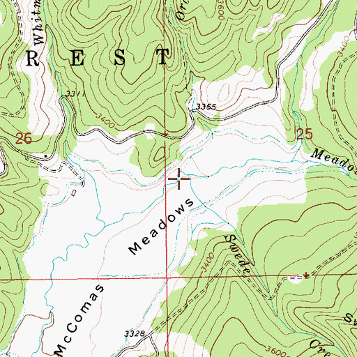 Topographic Map of Swede Creek, ID