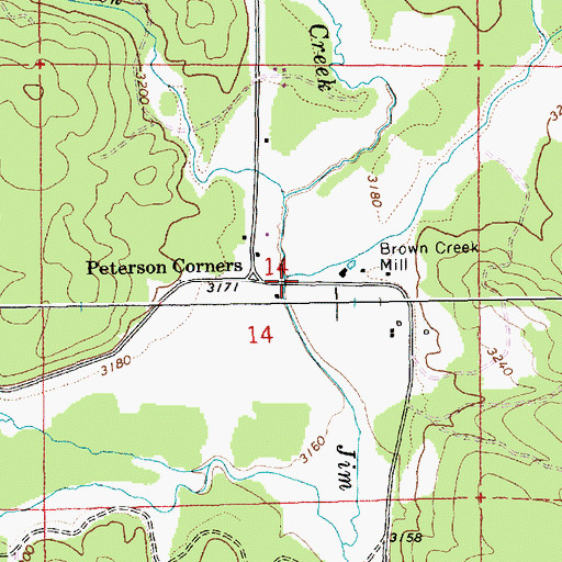 Topographic Map of Swede Creek, ID