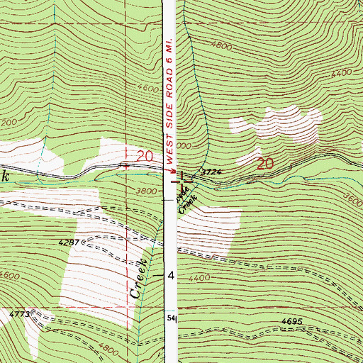 Topographic Map of Swede Creek, ID