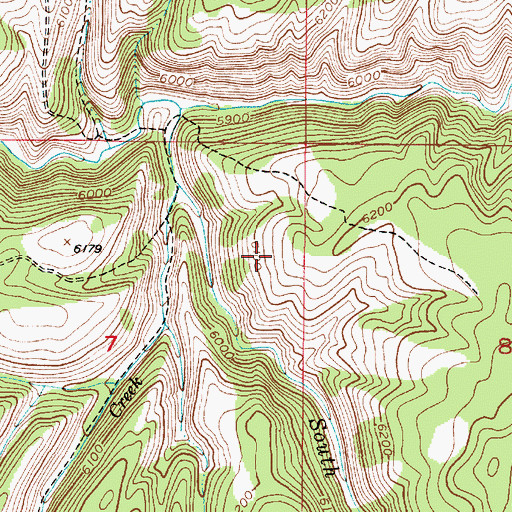 Topographic Map of Sweetwater Canyon, ID
