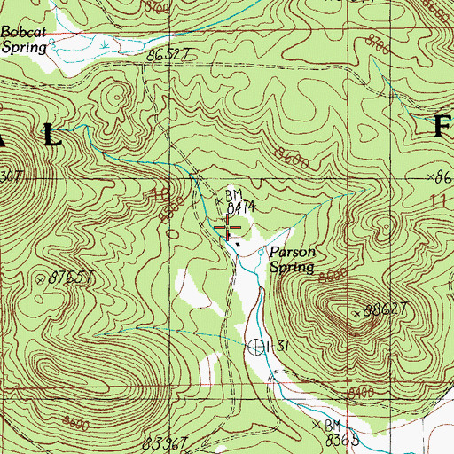 Topographic Map of Troweek, AZ