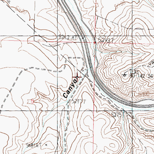 Topographic Map of Sweetzer Canyon, ID