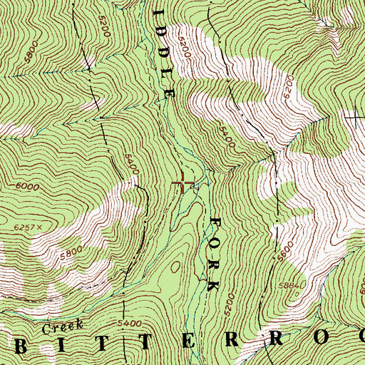 Topographic Map of Swet Creek, ID