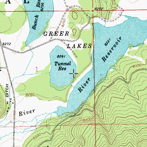 Topographic Map of Tunnel Dam, AZ