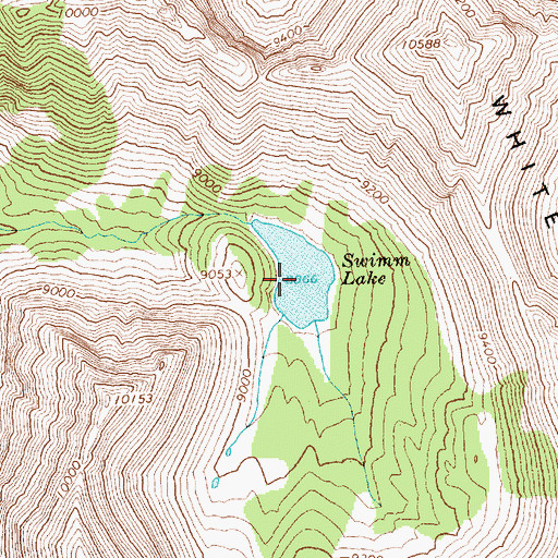 Topographic Map of Swim Lake, ID