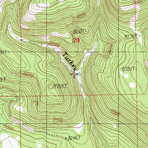 Topographic Map of Turkey Creek Draw Tank, AZ